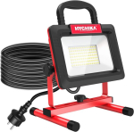 Hychika led ehitusprožektor 100 w, 12000 lm 6500 k, 2 režiimiga reguleeritav heledus, 360&deg; p&ouml;&ouml;ratav, veekindel ip65, p&ouml;&ouml;ratav t&ouml;&ouml;valgusti, 2 m kaabel pistikuga t&ouml;&ouml;kotta, ehitusplatsile