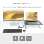 StarTech.com USB-C mitmeporti adapter, 4K HDMI, 2x USB 3.0, 100W
