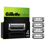 Gillette Labs habemenuga, 4 varuhabeme tera Gillette Labs niisket habetamiseks meestele puhastuskomponendiga ja kuumutatud habemenuga