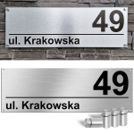 Roostevabast terasest aadressiplaat majale maja numbriga 60x20 + vahet&uuml;kid
