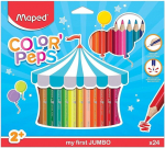 Maped 24 v&auml;rvilise pliiatsi komplekt "color-peps Jumbo"