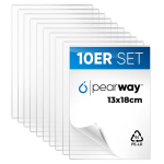 Pearway premium komplekt, 10 plexiglass paneeli [13 x 18 cm] i 1 mm paksus i poleeritud servadega i akr&uuml;&uuml;lklaasplaat i plexiglass paneel i l&auml;bipaistev akr&uuml;&uuml;lplaat i akr&uuml;&uuml;lplaat i plexiglass 1 mm