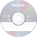 USB pulk Philips Cd-r toorikud, kiire (700 Mb / 80 minutit, 52x kiirus, 100 spindlit)
