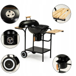 S&ouml;egrill kaanega ja riiulitega, rest, tuhapann, rattad, stabiilne