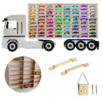 Riiul automudelitele Hot Wheels Matchbox Majorette, 80 kohaga, lastekaitsep&auml;evaks