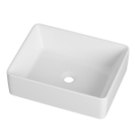 Ristk&uuml;likukujuline valge keraamiline vannitoa valamu 48x37 cm Granitan Evo