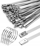 Kaabliside Stalowe Trytytki Metalowe Zaczepy 4,6 mm x 300 mm, 100 tk