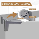 Ukse sulgur, puurimist pole vaja, automaatne mini ukse sulgur, toa uks, vasak- v&otilde;i parempoolne siseuks (h&otilde;bedane, 1 tk)