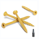 Puidukruvide komplekt, 75 isekeermestavat kruvi, erinevad suurused, torx kruvid, roostekindlad, epoks&uuml;kattega, m&ouml;&ouml;blikruvid puidut&ouml;&ouml;tlemisprojektide jaoks ja befe