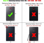 Xuanbeier &uuml;li&otilde;huke &uuml;mbris, &uuml;hildub Samsung Galaxy Tab A 10.1 Sm-t580 / T585-ga, koos aluse ja automaatse une/&auml;rkveloleku funktsiooniga