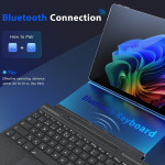 Moko hispaania puuteplaadiga bluetooth klaviatuur 13-tollisele microsoft surface pro 11/ pro 10/ pro 9/ pro 8/ pro x-le, qwerty paigutusega &otilde;huke juhtmevaba klaviatuur pliiatsi hoidjaga (ilma laadimiseta), hall