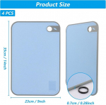 Akolafe 4-osaline l&otilde;ikelaudade komplekt, l&otilde;ikelaud, n&otilde;udepesumasinas pestav, Bpa-vaba, 3 v&auml;rvi l&otilde;ikelauad, suur libisemiskindel l&otilde;ikelaud ilma plastita, mahlarennidega