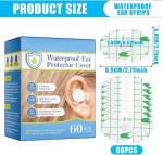 60 tk pakendis veekindlad beebi k&otilde;rva kleepsud, Gomety vasts&uuml;ndinu k&otilde;rva kaitse, pehmed &uuml;hekordselt kasutatavad k&otilde;rvaklapid, &uuml;li&otilde;hukesed l&auml;bipaistvad k&otilde;rva kleepsud beebidele ja lastele, ujumiseks, suplemiseks, du&scaron;i all k&auml;imiseks, surfamiseks