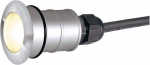 Slv 228332 maasse ja seina s&uuml;vistatav valgusti power trail-lite &uuml;mmargune, roostevaba teras 316, 1w led, 3000k, ip67, teras, h&otilde;bedane