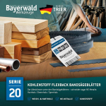 Bayerwald t&ouml;&ouml;riistaterasest saeleht - 1810 x 6 x 0.36 x 6 / puidule, v&auml;rvilistele metallidele, plastile, &otilde;hukestele lehtedele / saeleht sobib Metabo Bs4370 5370 5378 Schleicher Compactool 5378 jne.