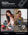 Camolo mobiiltelefoni hoidiku statiivi adapter gopro jaoks, metallist universaalne 3-in-1 mobiiltelefoni hoidik k&uuml;lma jalatsi kinnitusadapteri ja 1/4 kruviga iphone'ile, gopro'le, selfidele, salvestamiseks