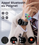 Nutikell meestele, 1.43 tolline amoled android ios jaoks k&otilde;ne bluetoothiga meeste kell 400mah silikoonist nutikell meestele, 100+ spordiala, s&uuml;dame l&ouml;&ouml;gisageduse tervise monitor, 3 k&auml;epaela