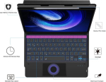 Roofei xiaomi pad 6/pad 6 pro 11-tollise tahvelarvuti &uuml;mbris klaviatuuriga (qwertz paigutus): 7-v&auml;rviline valgustus, nutikas puuteplaat, eemaldatav klaviatuuriga &uuml;mbris pliiatsi hoidjaga, must