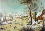 Mypuzzle Talvine maastik uisutajate ja linnup&uuml;&uuml;dmisega, 1565, Pieter Bruegel Vanema teos, Premium 1000 t&uuml;kiline pusle, Mypuzzle Special Collection by &AElig;pyornis