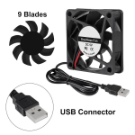 4 t&uuml;kki 80 mm Usb ventilaator 3,14 tolli harjadeta jahutus Dc 5v 80 mm x 15 mm jahuti kiirus 4200 p/min 3d-printeri jahutuselektroonika, &otilde;hupuhasti, isetegemisprojektide jaoks