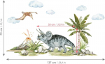 Suur dinosauruse seinakleebis lastetuppa (137x79 cm)