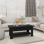 vidaXL kohvilaud, must, 102 x 55 x 42 cm, puitlaastplaat