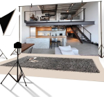 Yongfoto 2.2 x 1.5 m fototaust elutuba siseruumides avatud lehm elegantsed trepid diivan puitp&otilde;rand euroopa archlogy fotograafia taust fotoportree pidu laste pulmafotostuudio
