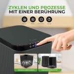 Nutrichef elektriline komposter, 3 l orgaaniliste j&auml;&auml;tmete konteiner, k&ouml;&ouml;gi kompostikast orgaanilise materjali ja toiduj&auml;&auml;tmete jaoks, k&ouml;&ouml;gi kompostikast kaanega, elektriline komposter, isepuhastuv režiim