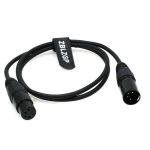 Zblzgp Xlr 4 kontaktiga isane kuni Xlr 4 kontaktiga emane toite pikenduskaabel kaamera monitorile Godox Vl150 Vl200 Vl300 Led-valgustusele (tavaline 4 kontaktiga Xlr-kaabel 1m)