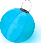 Ceboic p&auml;ikeseenergial t&ouml;&ouml;tavad laternad &otilde;ue, p&auml;ikese Led-latern, ilmastikukindel nailonist rippuv aialatern, paberist lambid pallikujulised, laterna valgustid aeda, terrassile, pulmapeole (sinine)