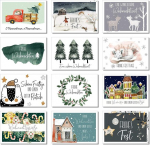 J&otilde;ulupostkaardid, 32 tk pakis, j&otilde;ulukaardid, postkaardid