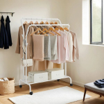 Riidepuu, 52.5 x 103.5 x 155 cm, Valge, Riidepuu, SONGMICS HSR107B01, 52.5 x 103.5 x 155 cm, Valge