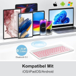 Occtingkind, bluetooth klaviatuur ipad/android tahvelarvutitele, saksa paigutus qwertz, 12-tolline juhtmevaba magnetiline klaviatuur, taustvalgustusega ipad/lenovo/android tahvelarvutile, must