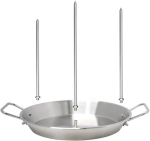 Stylebest roostevabast terasest kana r&ouml;stimise alus, brasiilia grill, vertikaalne varraste alus tilkumisalusega, vertikaalne grillrest, lihavarras, steik, kana, kala, liha, part