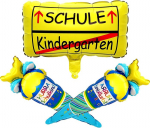 3 fooliumist &otilde;hupalli komplekt, kooli esimese p&auml;eva kaunistus, abc suhkrukotid, heeliumipall, kooli esimese p&auml;eva kaunistus poistele, avamispeoks, koolikink (sinine)