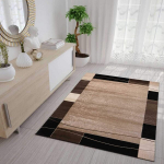 Vimoda vaip, kirju, ruuduline, retro mustriga pruun, magamistuba, elutuba - oeko-tex sertifitseeritud