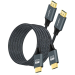 2x Hdmi 2.0 kaablit 2m, 4k 60hz, punutud nailon
