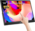 Monitor Kenowa 14-tolline kaasaskantav puutetundlik monitor, 1920 x 1080 Ips Hdr Fhd v&auml;line monitor Usb Type-c Hdmi sisendiga Pc, Raspberry Pi, s&uuml;learvuti, Ps4, Xbox, Switch jaoks