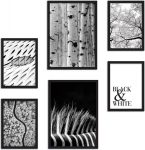 Crearreda seinaprintide komplekt mustvalge - ilma raamita - seinakaunistus koju ja kontorisse - sertifitseeritud materjalid, valmistatud Itaalias - sobivad plakatid 2 x a3 & 4 x a4 - 30 x 42 & 21 x 30 cm