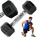 Activ/space 2,5 kg kuuskant hantel, tugev, vastupidav, terasest, kummikattega, libisemiskindel