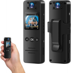 Ninjacam kehakamera, 1080p Hd ja 120&deg; laia nurgaga minikaamera, spordikaamera, mini action kaamera, &ouml;&ouml;n&auml;gemine ja liikumistuvastus, jalgrattakaamera, &ouml;&ouml;n&auml;gemiskaamera 180&deg; p&ouml;&ouml;rleva objektiiviga