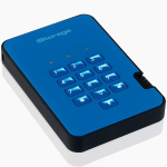 V&auml;line k&otilde;vaketas Istorage Is-da2-256-500-be 500gb Diskashur2 Usb 3.1 turvaline kaasaskantav kr&uuml;pteeritud k&otilde;vaketas - Ocean Blue