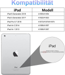 Klaviatuur ipad 6th generation jaoks koos puuteplaadiga &ndash; &uuml;mbris-klaviatuur ipad 9.7 jaoks, magnetiline eemaldatav lighting qwertz bluetooth klaviatuur ipad 6th gen 2018, 5th gen, pro 9.7, air 2 & 1, must