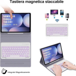 Samsung Galaxy Tab S9 Plus 2023 klaviatuur (sm-x810/x816b/x818u), 7 v&auml;rvi taustavalgustusega, eemaldatav magnetiline bluetooth klaviatuur, kaitse&uuml;mbris 12.4 tolli pliiatsi hoidjaga