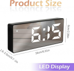 Temperatuuriga digitaalne Led-peegli &auml;ratuskell