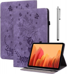 Kedbbao &uuml;mbris samsung galaxy tab a9 8.7 tolli 2023 sm-x110 / x115 jaoks, mitme nurga all folio klapp pu nahast kaitse&uuml;mbris pliiatsi hoidiku ja statiivi funktsiooniga samsung tab a9 &uuml;mbrisele, lilla