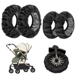 4 tk lapsevankri rattakatted beebidele, veekindlad ja mustust h&uuml;lgavad rattakaitsekatted, ratastooli kaitsekatted lapsevankritele, rattakatted beebidele