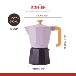 La Cafeti&egrave;re Veneetsi alumiiniumist espresso valmistaja 6-kohaline - Lilla kahetooniline