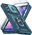 Leyi &uuml;mbris Samsung Galaxy A54 5g-le, objektiivi kaitsega mobiiltelefoni &uuml;mbris ja 2 klaaskilet, kaitseklaas, h&uuml;briidkaamera kate, kaitse&uuml;mbris v&auml;listingimustes r&otilde;ngashoidjaga, kriimustuskindel hoidik mobiilile
