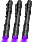 Mviocs uv taskulamp black light, led 395 nm black light taskulambid mini taskulambi detektor kodu hotelli kontrollimiseks, koerte uriinile, lemmikloomade plekkidele ja lutikatele (3)